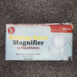 SE MZ101 Helping Hand With Magnifying Glass With Box 4X Magnifying